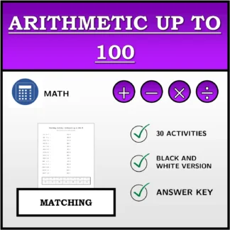 Matching activity: Arithmetic up to 100