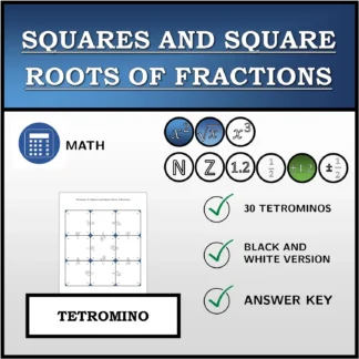 Tetromino: Squares and Square Roots of Fractions