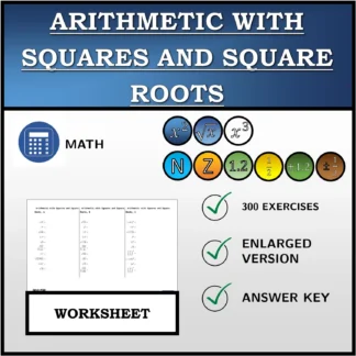 Worksheet: Arithmetic with Squares and Square Roots