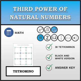 Tetromino: Third Power Of Natural Numbers