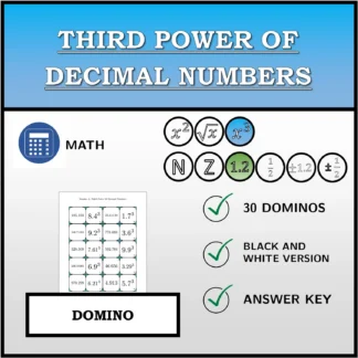 Domino: Third Power Of Decimal Numbers
