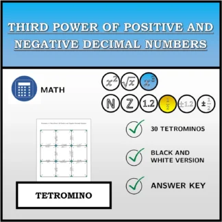 Tetromino: Third Power Of Positive and Negative Decimal Numbers