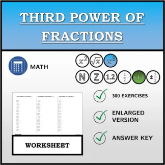 Worksheet: Third Power Of Fractions