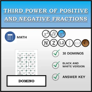 Domino: Third Power Of Positive and Negative Fractions
