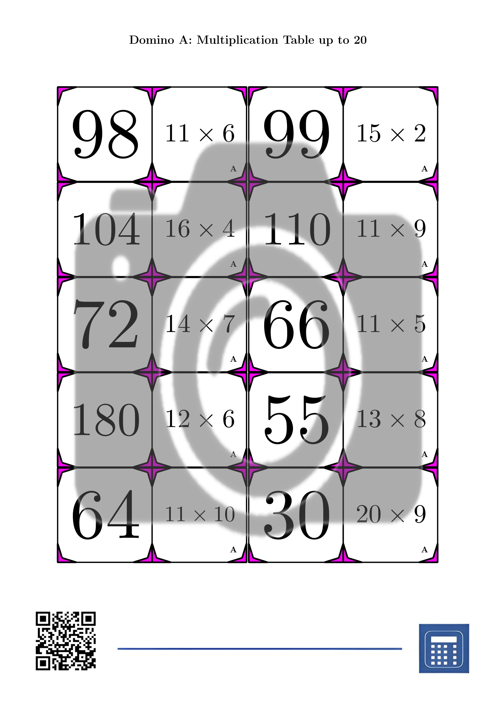 Domino: Multiplication Table up to 20 - Image 2