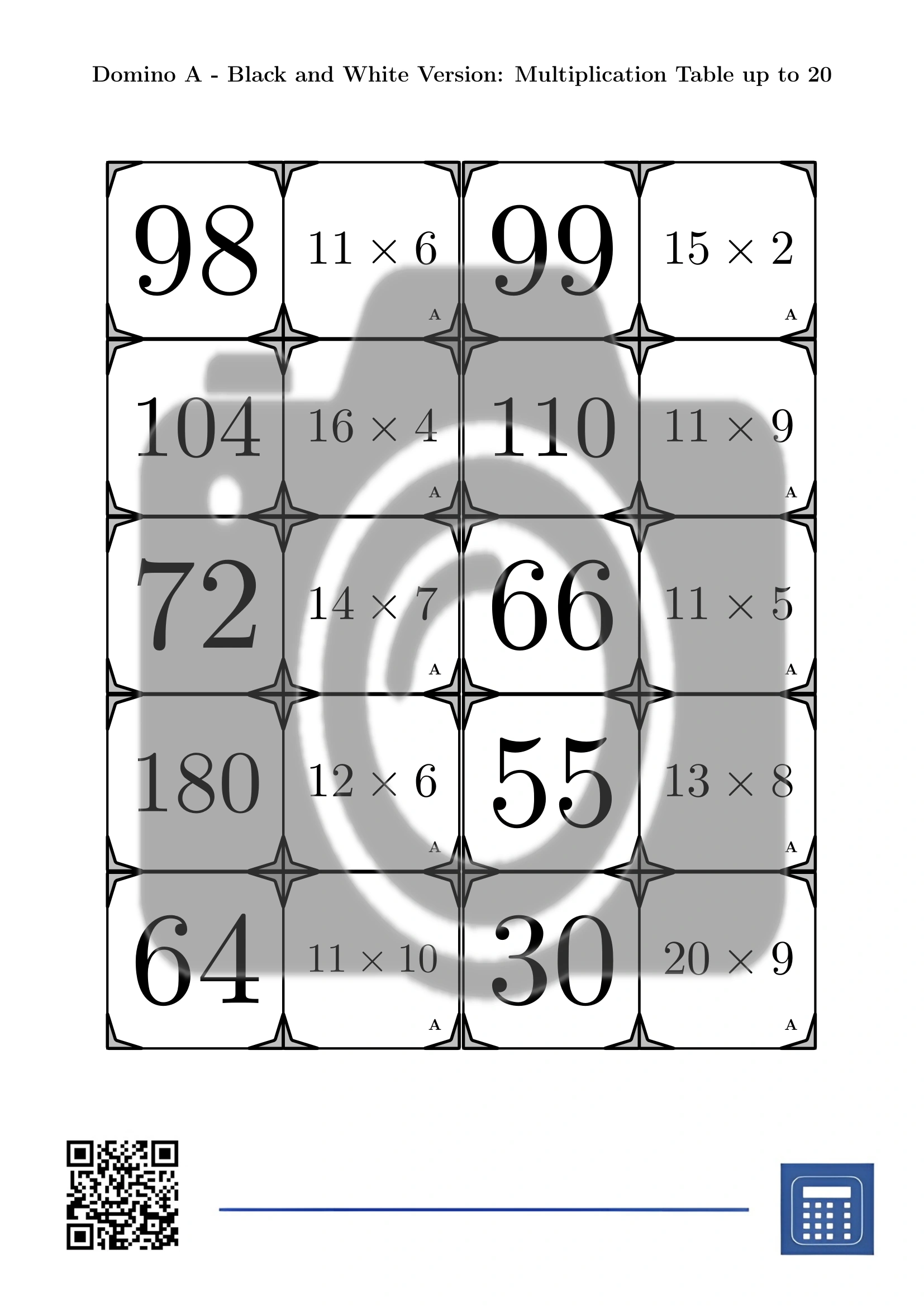 Domino: Multiplication Table up to 20 - Image 3