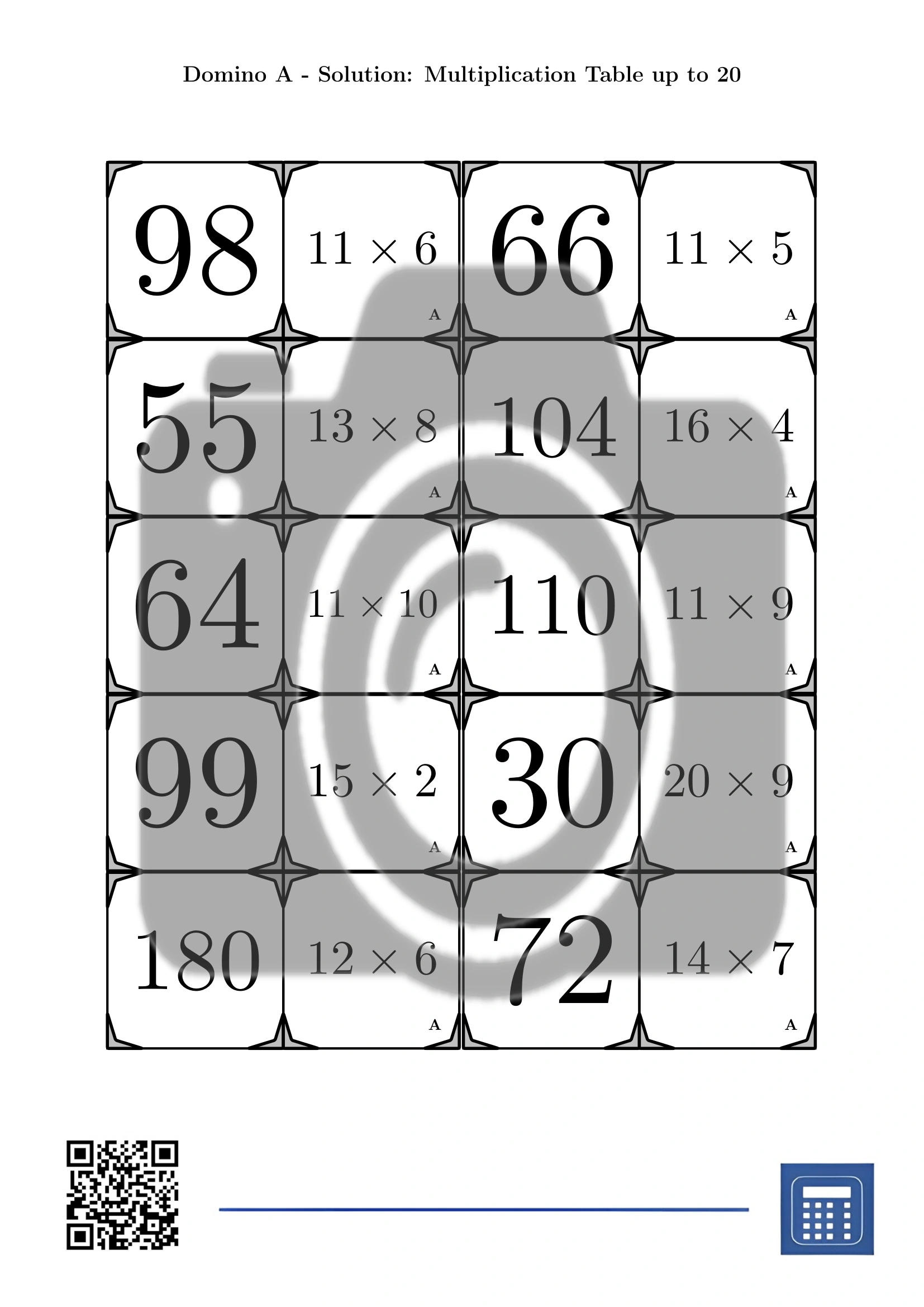 Domino: Multiplication Table up to 20 - Image 4
