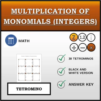 Tetromino: Multiplication Of Monomials (Integers)