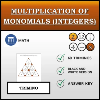 Trimino: Multiplication Of Monomials (Integers)