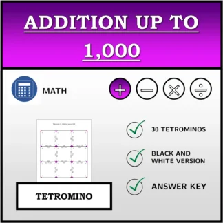 Tetromino: Addition up to 1,000