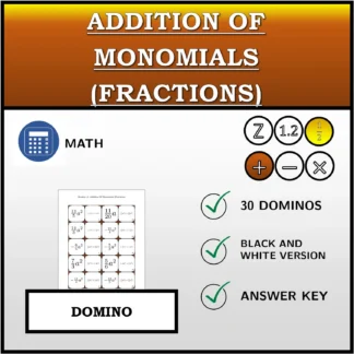 Domino: Addition Of Monomials (Fractions)