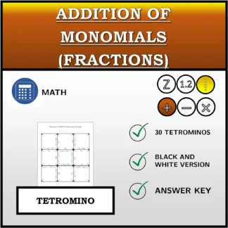 Tetromino: Addition Of Monomials (Fractions)