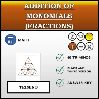 Trimino: Addition Of Monomials (Fractions)