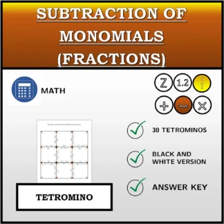 Tetromino: Subtraction Of Monomials (Fractions)