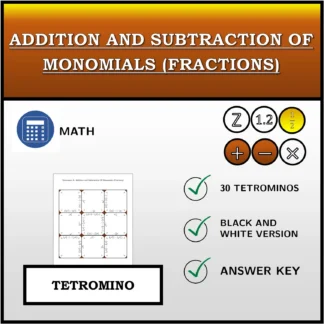 Tetromino: Addition and Subtraction Of Monomials (Fractions)