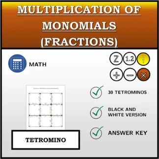 Tetromino: Multiplication Of Monomials (Fractions)