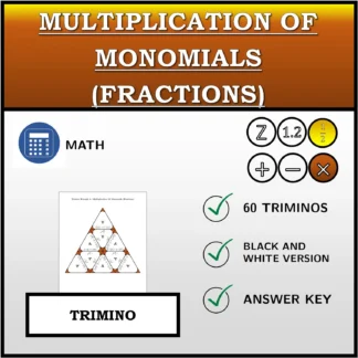 Trimino: Multiplication Of Monomials (Fractions)