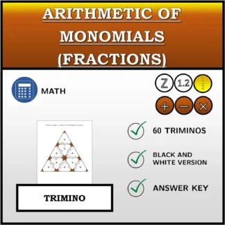 Trimino: Arithmetic Of Monomials (Fractions)