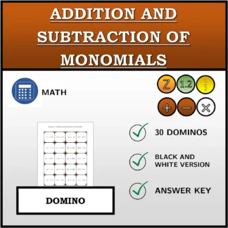 Domino: Addition and Subtraction Of Monomials