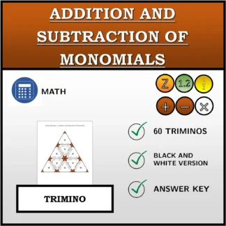 Trimino: Addition and Subtraction Of Monomials