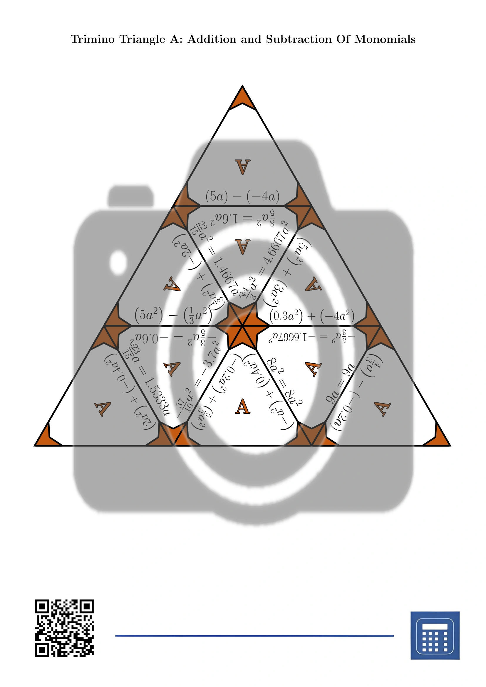 Trimino: Addition and Subtraction Of Monomials - Image 2