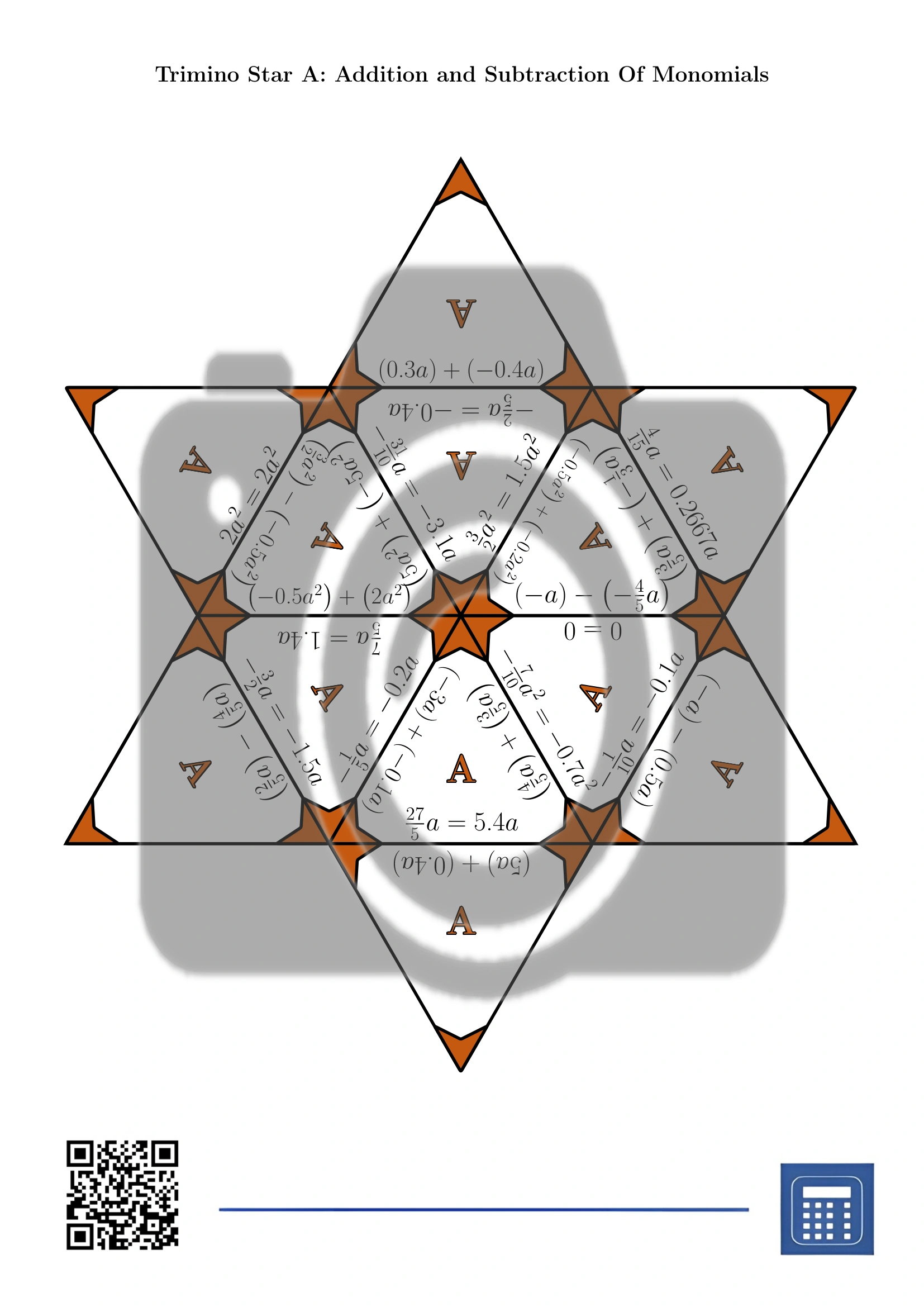 Trimino: Addition and Subtraction Of Monomials - Image 4