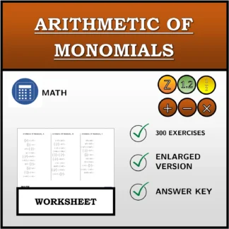 Worksheet: Arithmetic Of Monomials