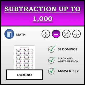 Domino: Subtraction up to 1,000