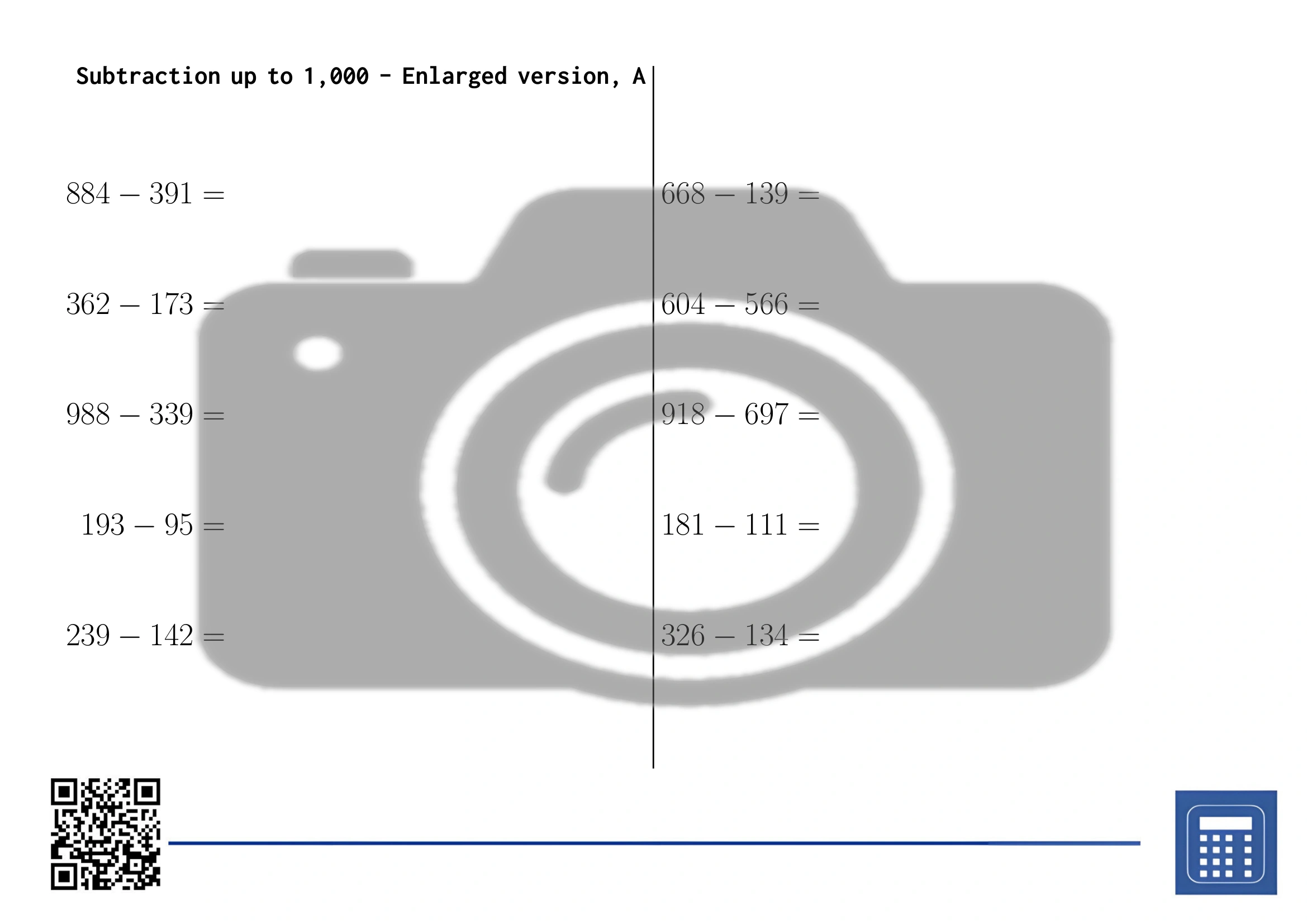 Worksheet: Subtraction up to 1,000 - Image 3