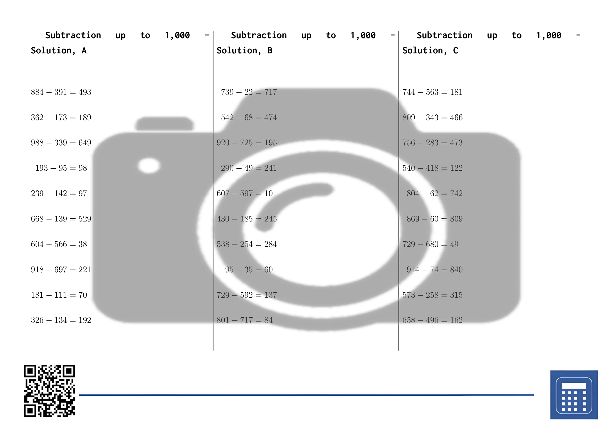 Worksheet: Subtraction up to 1,000 - Image 4