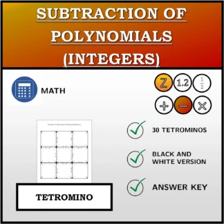 Tetromino: Subtraction Of Polynomials (Integers)