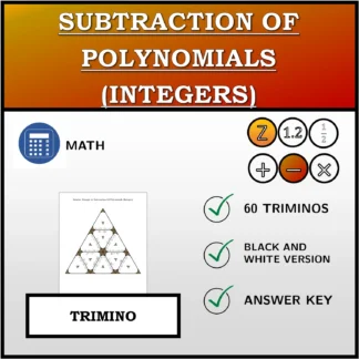 Trimino: Subtraction Of Polynomials (Integers)