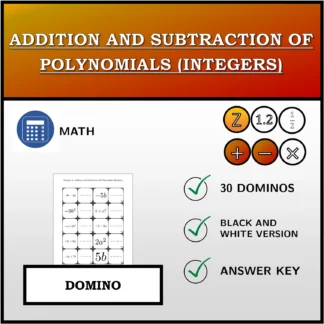 Domino: Addition and Subtraction Of Polynomials (Integers)