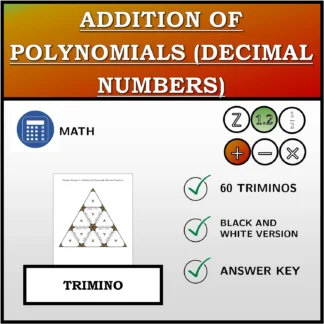 Trimino: Addition Of Polynomials (Decimal Numbers)