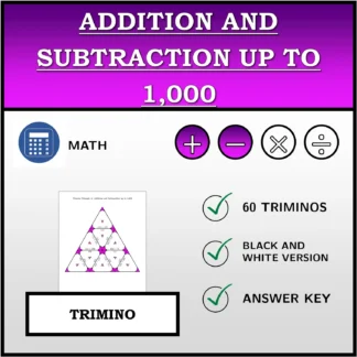 Trimino: Addition and Subtraction up to 1,000