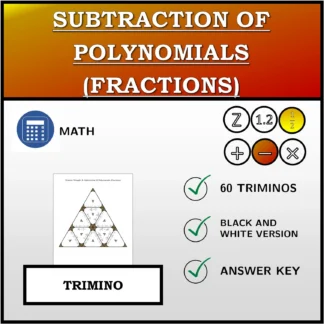 Trimino: Subtraction Of Polynomials (Fractions)