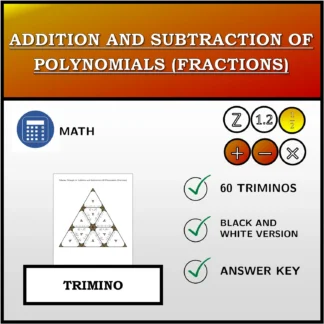 Trimino: Addition and Subtraction Of Polynomials (Fractions)