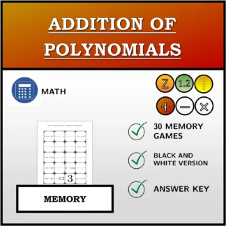 Memory matching game: Addition Of Polynomials