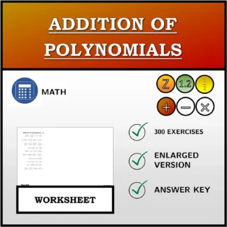 Worksheet: Addition Of Polynomials