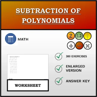 Worksheet: Subtraction Of Polynomials