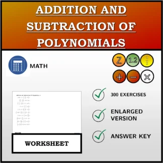 Worksheet: Addition and Subtraction Of Polynomials