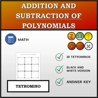 Tetromino: Addition and Subtraction Of Polynomials
