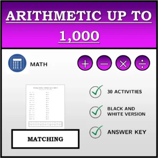 Matching activity: Arithmetic up to 1,000