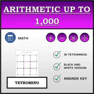 Tetromino: Arithmetic up to 1,000