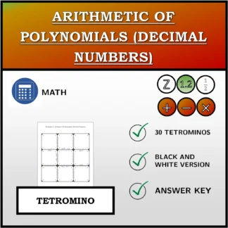 Tetromino: Arithmetic Of Polynomials (Decimal Numbers)