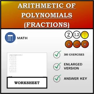 Worksheet: Arithmetic Of Polynomials (Fractions)