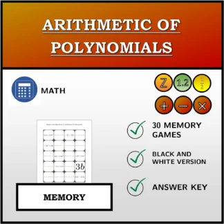 Memory matching game: Arithmetic Of Polynomials