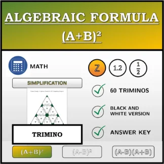 Trimino: Algebraic Formula (A+B)², Simplifying (Integers)