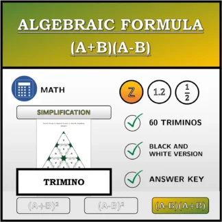 Trimino: Algebraic Formula (A+B)(A-B), Simplifying (Integers)