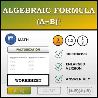 Worksheet: Algebraic Formula (A+B)², Factoring (Integers)